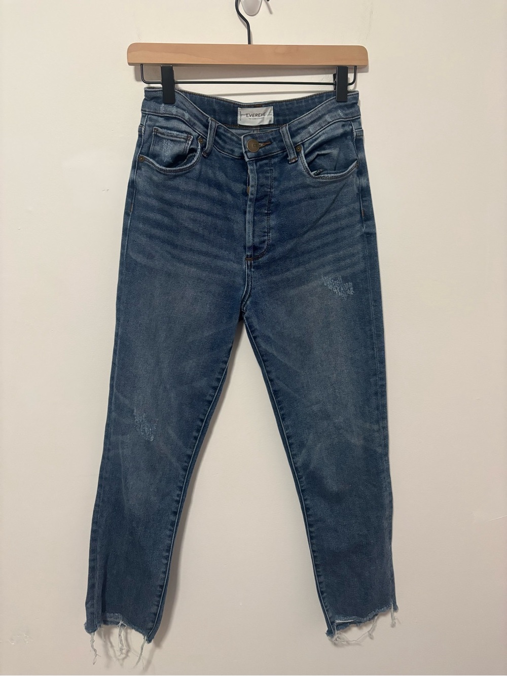 Evereve the ever straight high rise buttonfly jeans